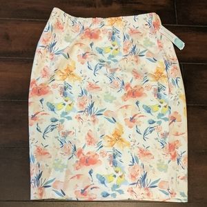 Skies floral pencil skirt M